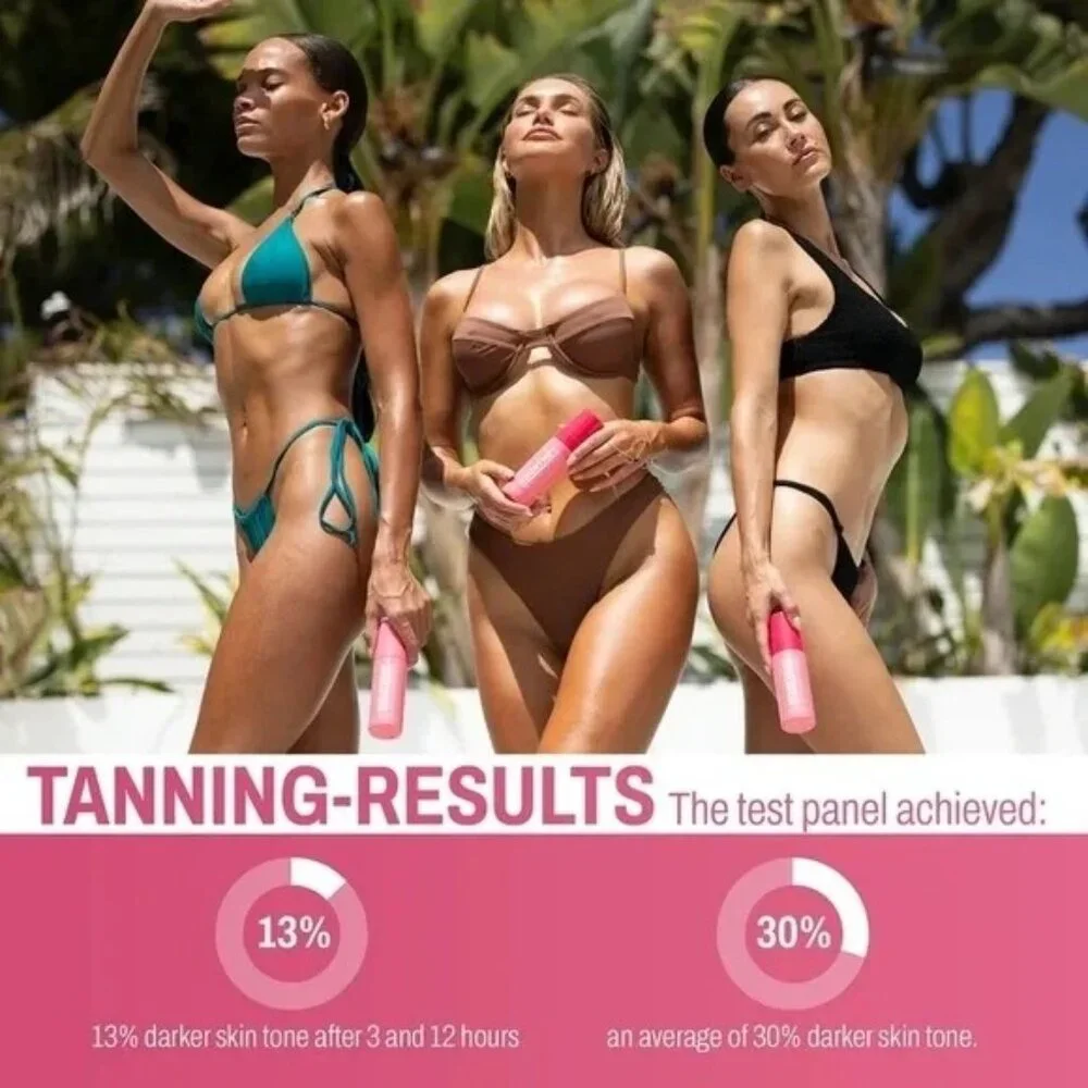 NEW Self Tanning Kit Medium Set Tanner Clear Foam Mitt Vegan Kourtney Kellar